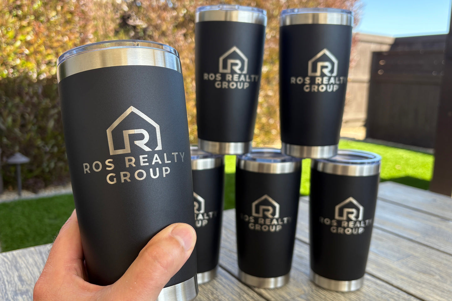 Custom Engraved Stainless Steel Tumbler – Personalized Logo or Design | Corporate Gifts | Laser Engraved Drinkware | Hot & Cold Insulated Travel Mug