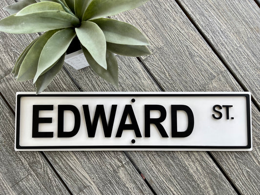 Personalized Street Name Sign, Boys Room Decor, Girls Room Decor, Family Name Street Sign, Custom Street Sign, Room Decor, New Home Gift