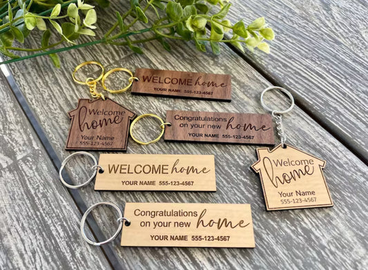 High Quality Customized Realtor Wood Keychain, Closing Gift, Key Handoff, Realtor, Gift For Closing, Key Handover, Buyer Gift