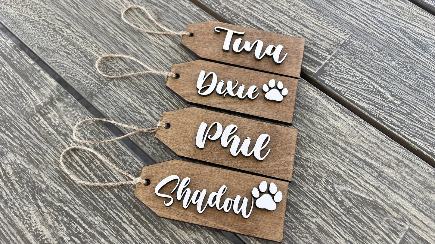 Wood Gift Tag, Custom Christmas Tag, Personalized Stocking Tag, Handmade Gift Tags, Wooden Name Tags, Employee Gift Tag