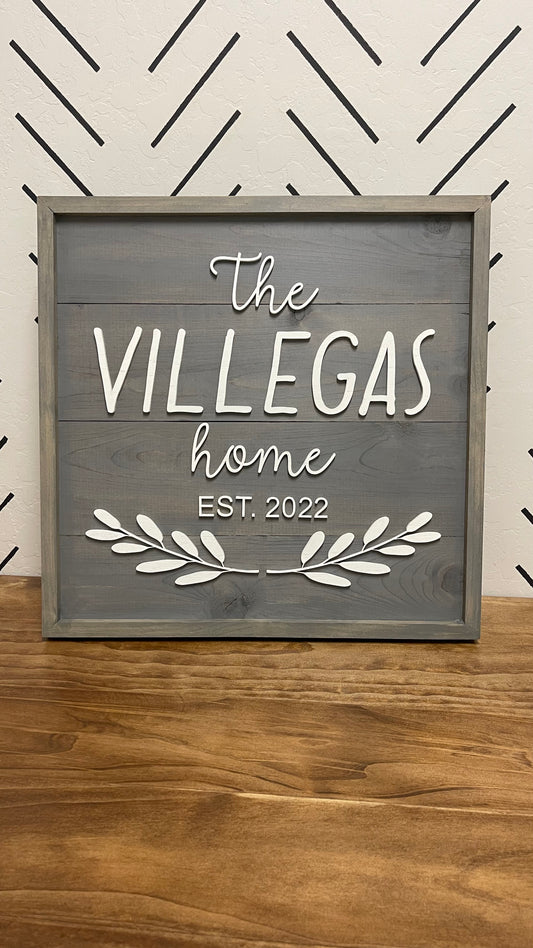 Promotional/Marketing Sign: Family Name, Closing Sign