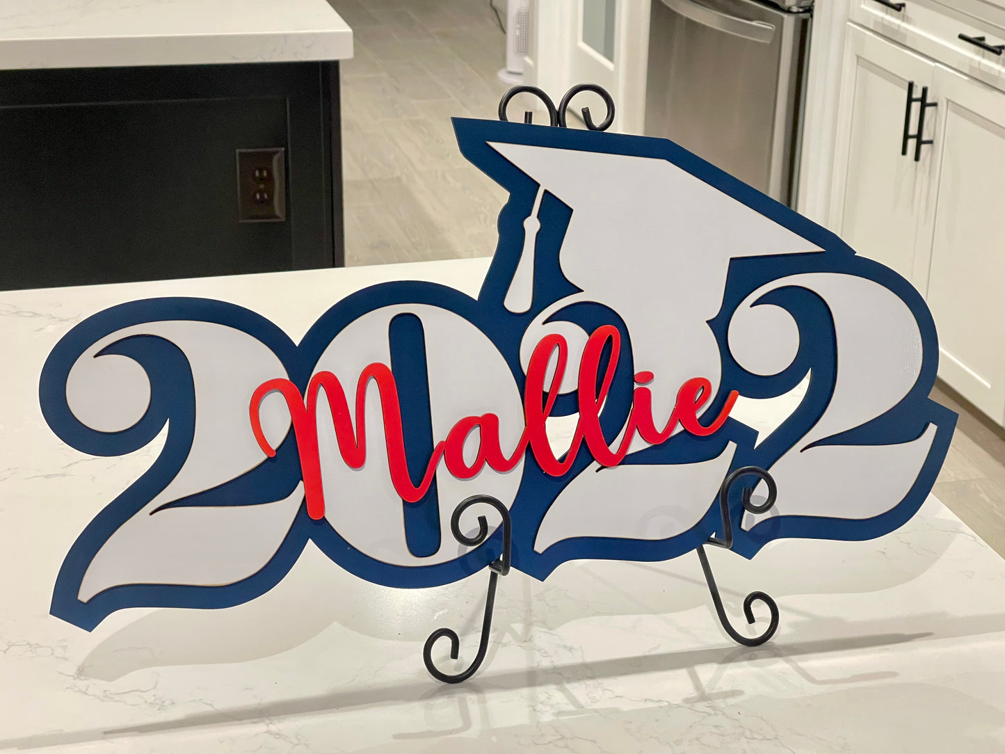 3D Layered Graduation Sign