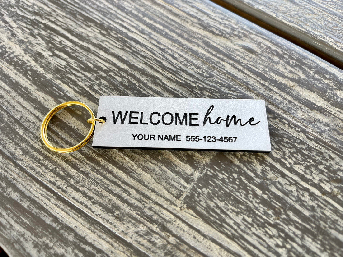 Customized Realtor Acrylic Keychain (Bar Style)